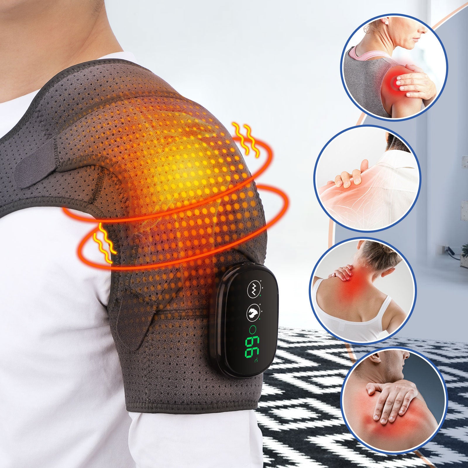 USB Rechargeable Shoulder Massage For Arm Muscle Relaxation